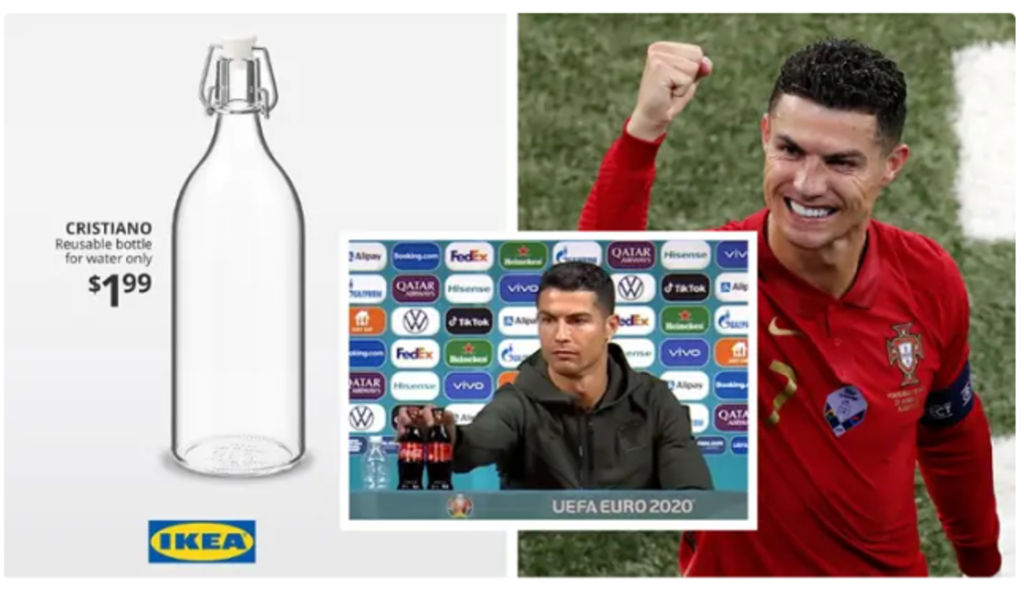Ikea and a press conference with soccer player Cristiano Ronaldo